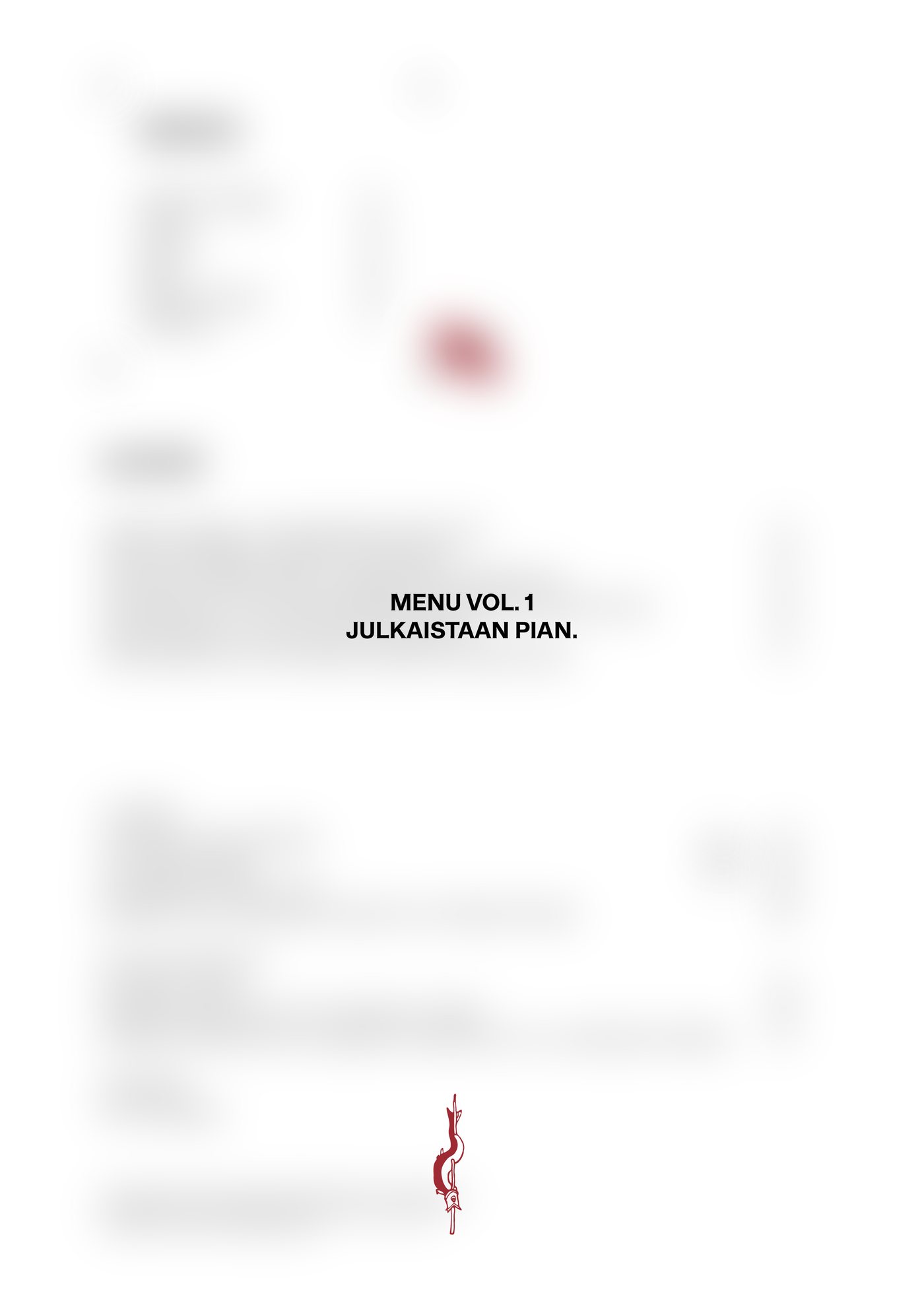 Menu vol. 1, julkaistaan pian